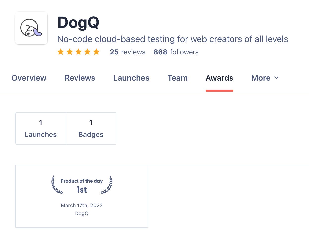 DogQ at Producthunt - product of the day
